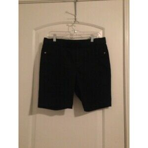 Gloria Vanderbilt Womens Black Jean Shorts Pockets Size 10